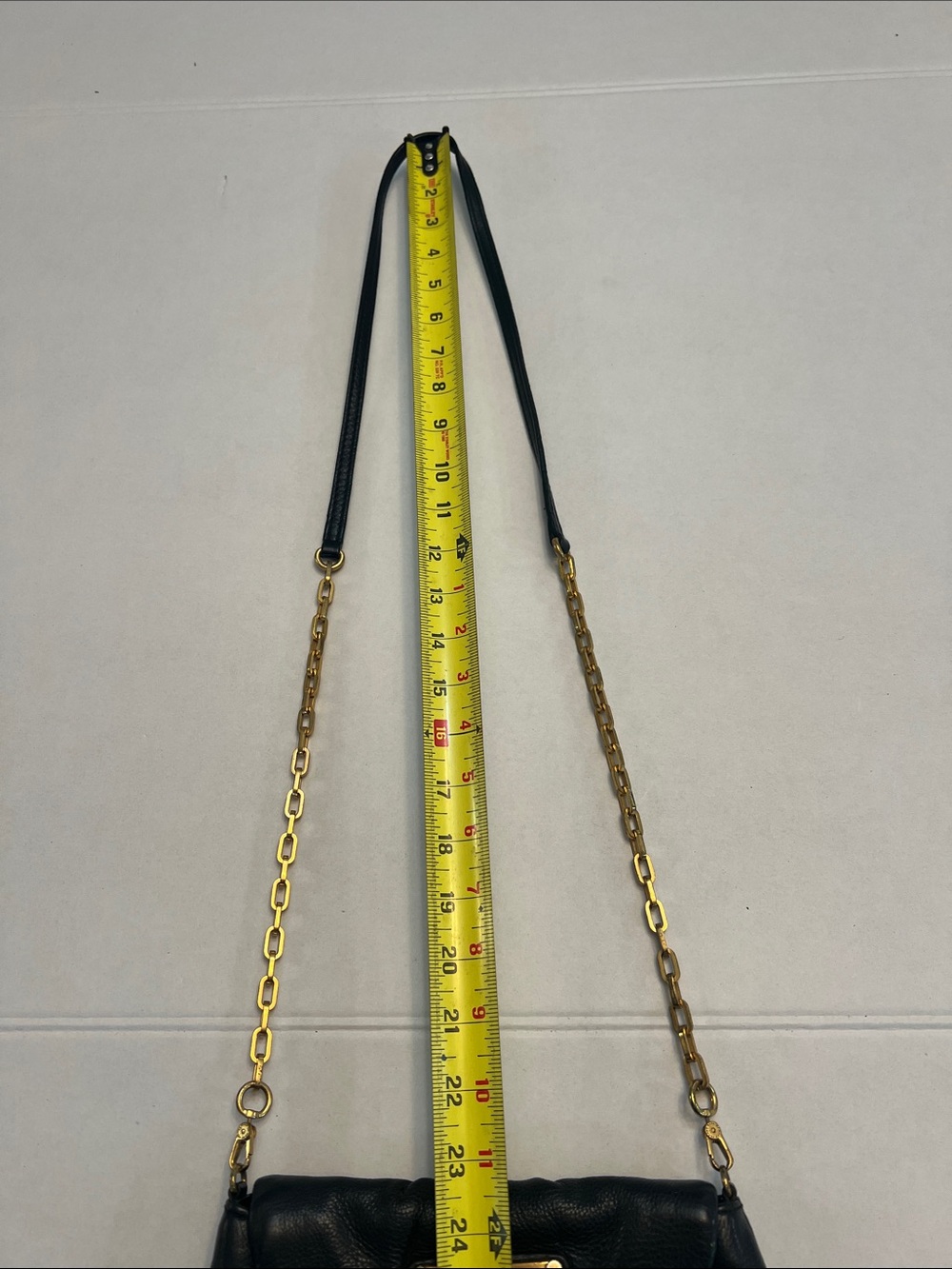 MARC JACOBS CLASSIC Q KARLIE BLACK PEBBLED LEATHER CHAIN CROSSBODY BAG - Picture 13 of 16